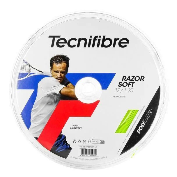 Tecnifibre Reel Rulo Kordaj-Razor Soft Lime 200m