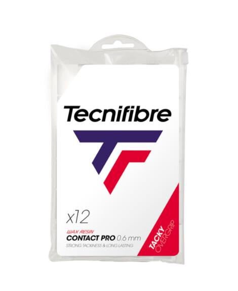 Tecnifibre CONTACT PRO WHITE (pack 12 overgrips) (0,6 mm)