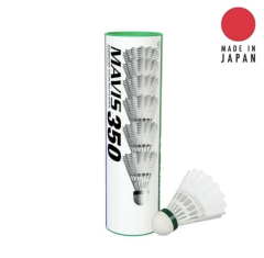 Yonex Mavis 350 (6'lı) Beyaz Badminton Topu - Yeşil Bant
