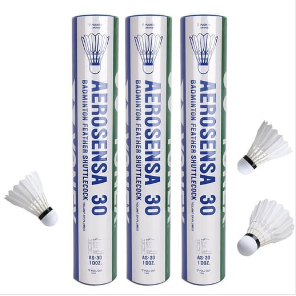 Yonex Aerosensa AS-30/3 (12'li) Kaz Tüyü Badminton Topu