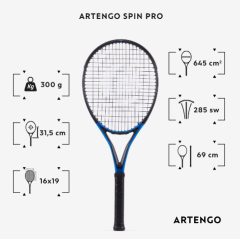Artengo Tenis Raketi - TR930 - 300 gr. - Siyah/Mavi