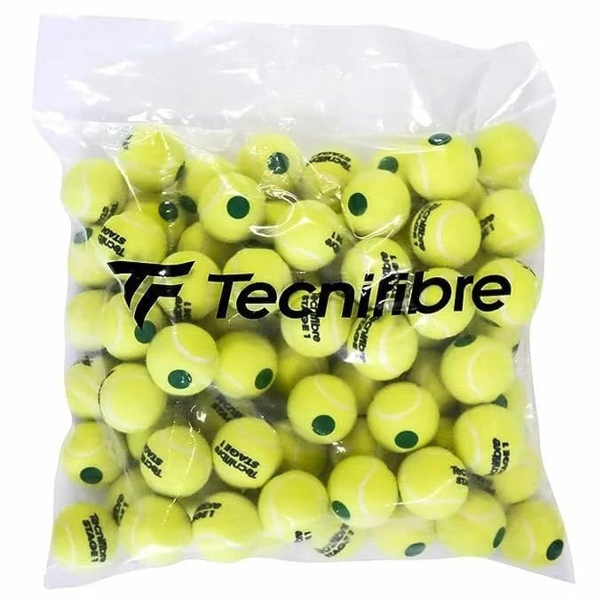 Tecnifibre Stage 1 72'li Yeşil Noktalı Tenis Topu